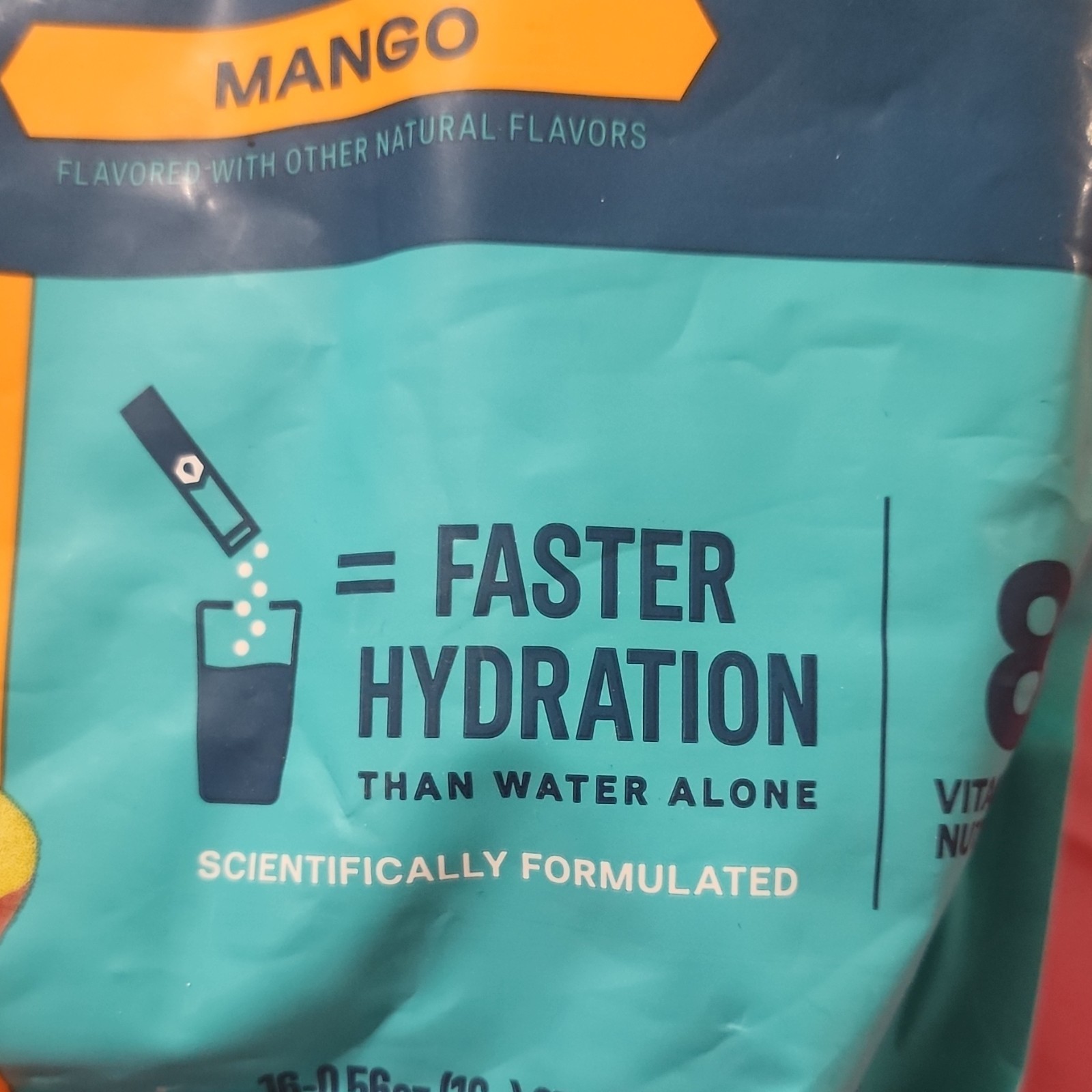 Liquid I.V. Hydration Electrolyte Drink Mix Mango 16 Sticks Sodium Potassium
