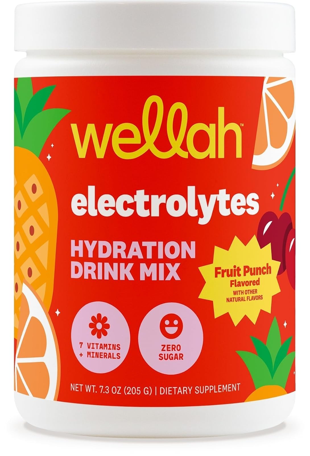Wellah Electrolytes Powder Strawberry Lemonade 50 Servings Hydration Mix