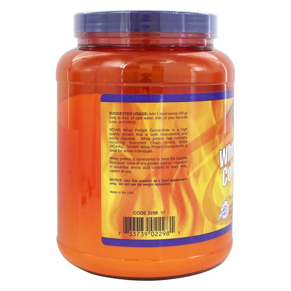 NOW Foods Whey Protein Concentrate Natural Unflavored, 1.5 lbs.