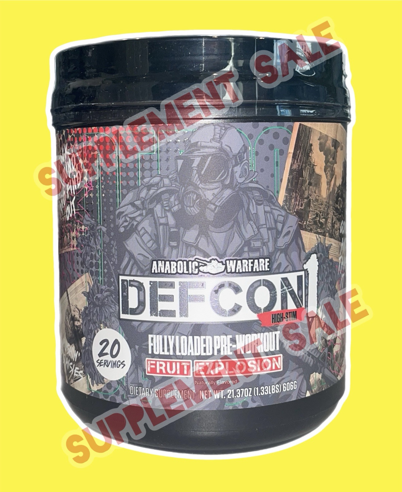 PRE-WORKOUT *HIGH STIM* Anabolic Warfare – DEFCON 1 – Fruit Explosion [1.33 lbs]