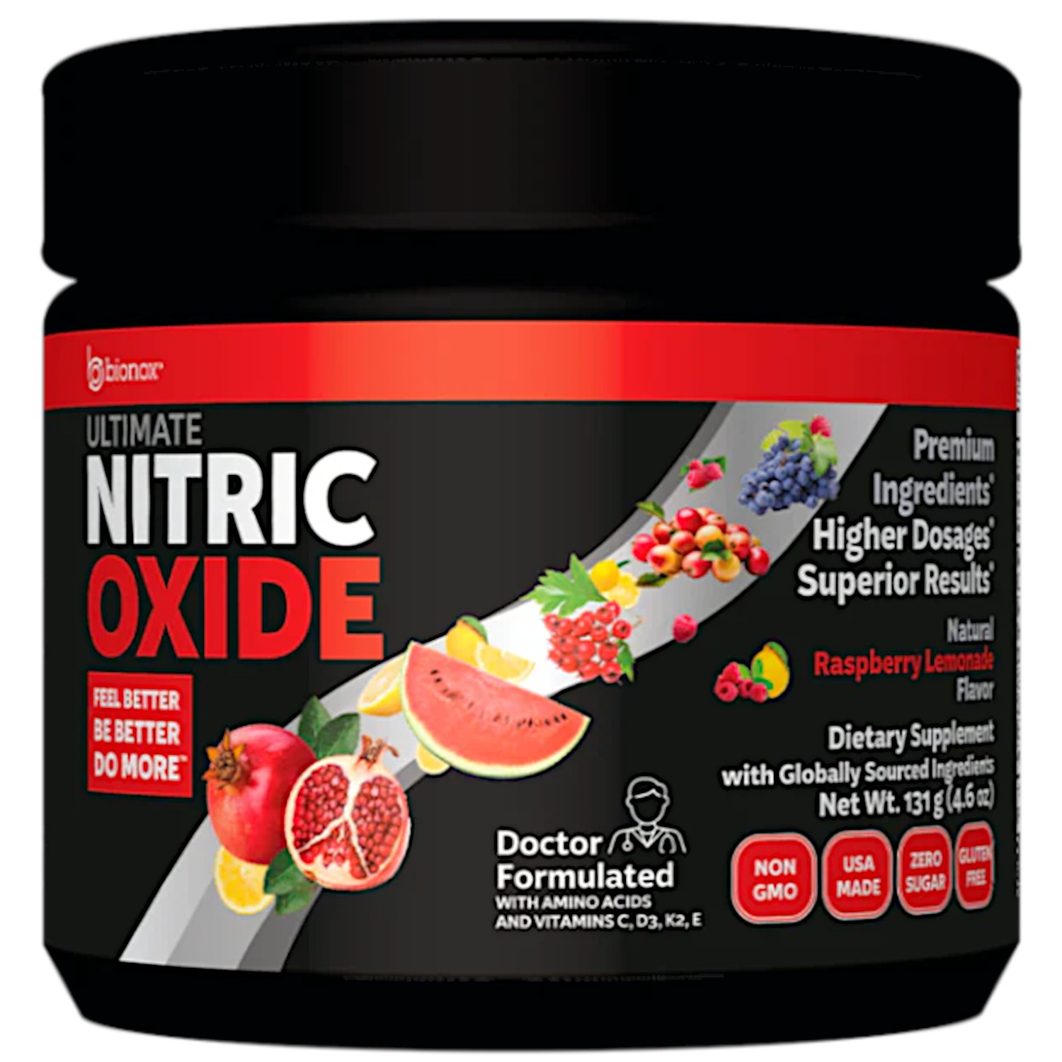 Bionox Ultimate Nitric Oxide, w/AstraGin Ginseng, Raspberry Lemonade,4.6Oz