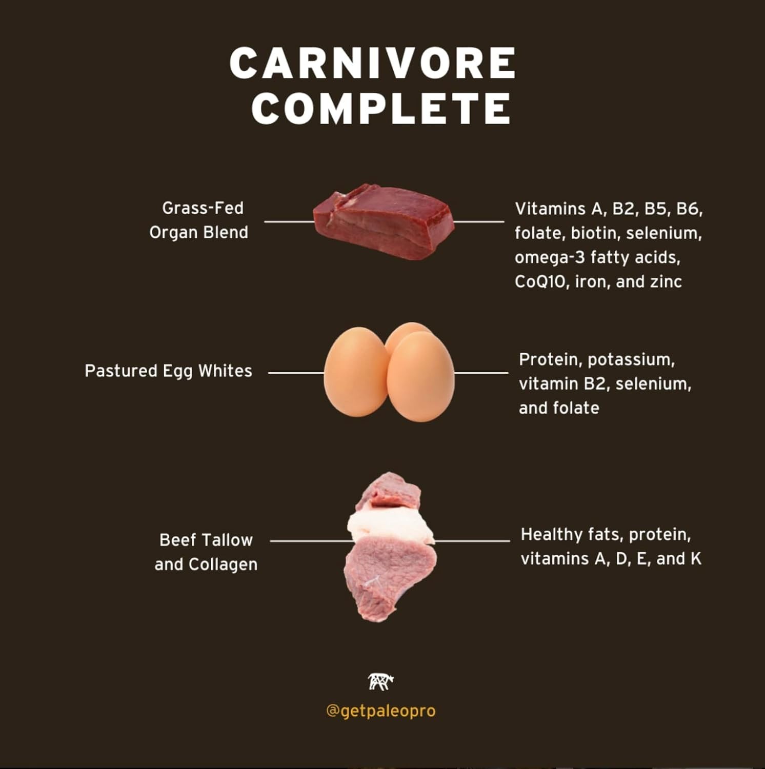 Carnivore Complete Ancient Cacao Pastured & Cage-Free Protein, Grass-Fed Beef…