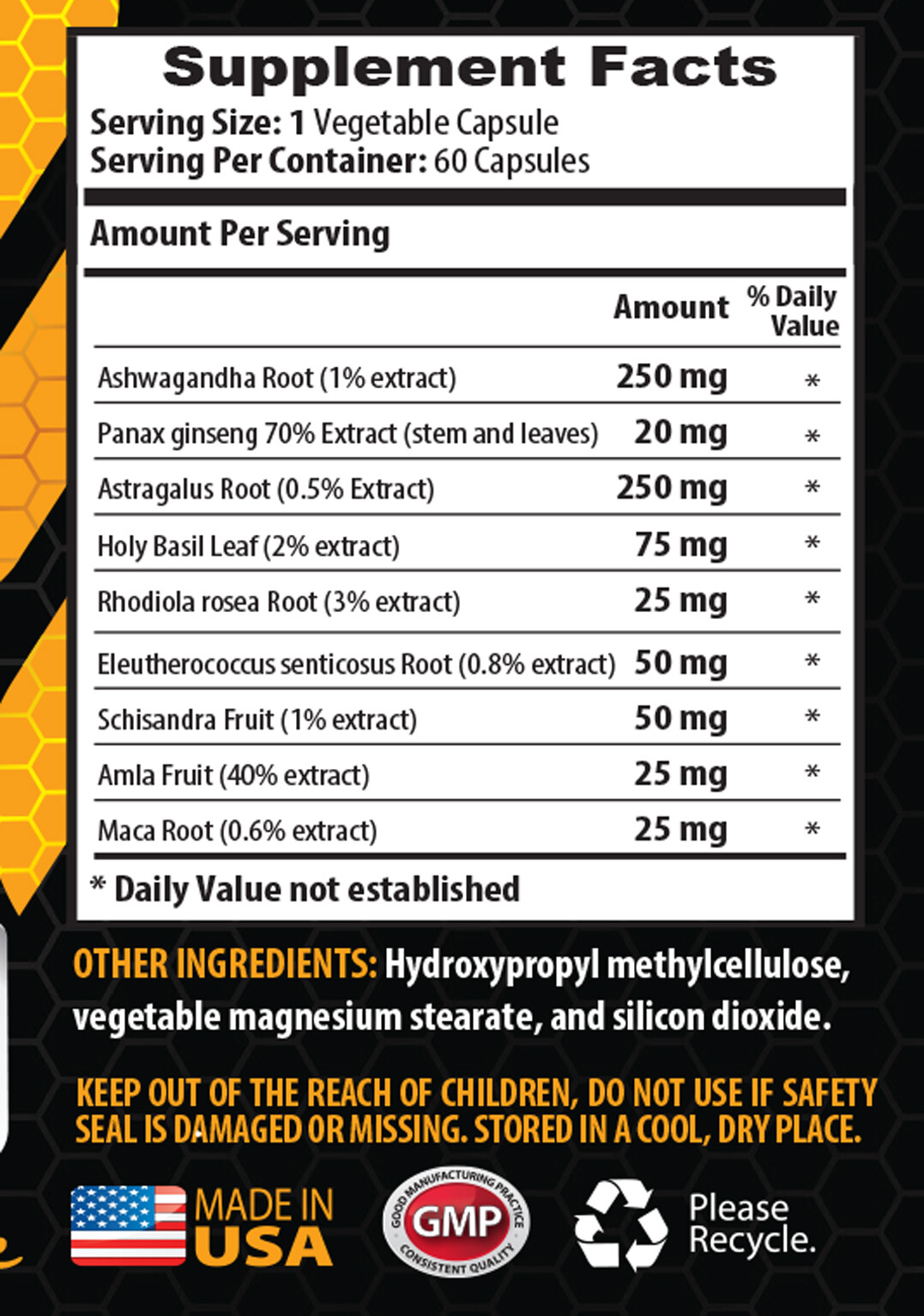 adrenal complex support – ASTRAGALUS 770MG – immune system pills 2BOTTLE