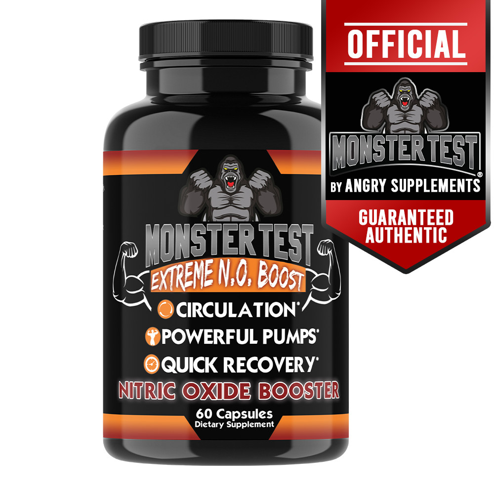 Monster Test Nitric Oxide Pre Workout Booster, Circulation, Recovery, Energy 1PK