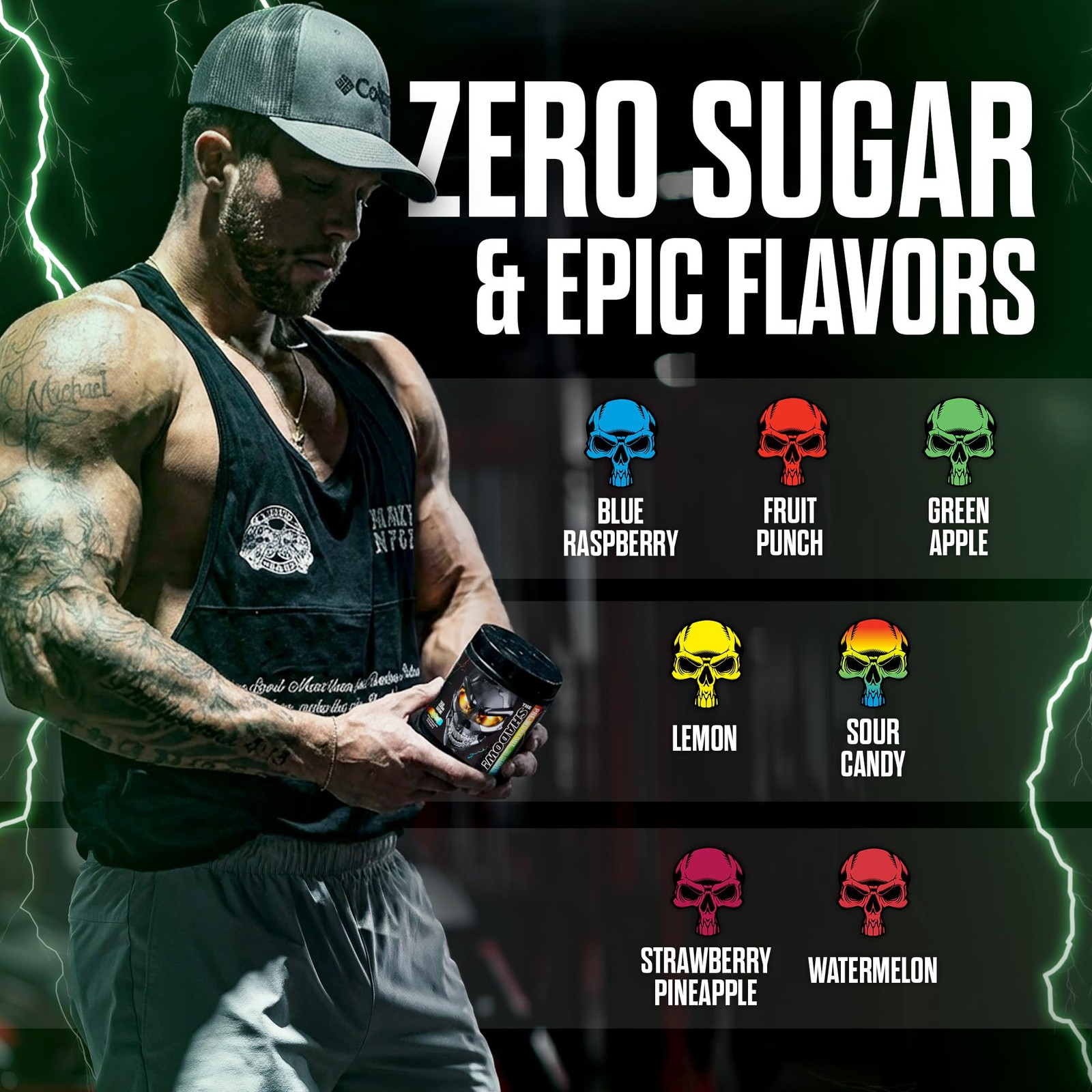 Jnx Sports The Shadow High Stim Preworkout Pre Workout Powder For Men Women