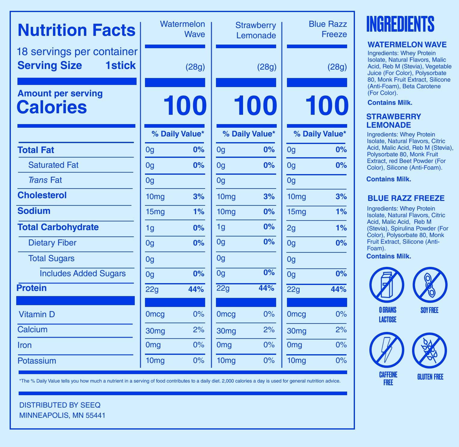 Clear Protein Powder Packets – 18 Count Sample Pack – 22g Clear Whey Protein …