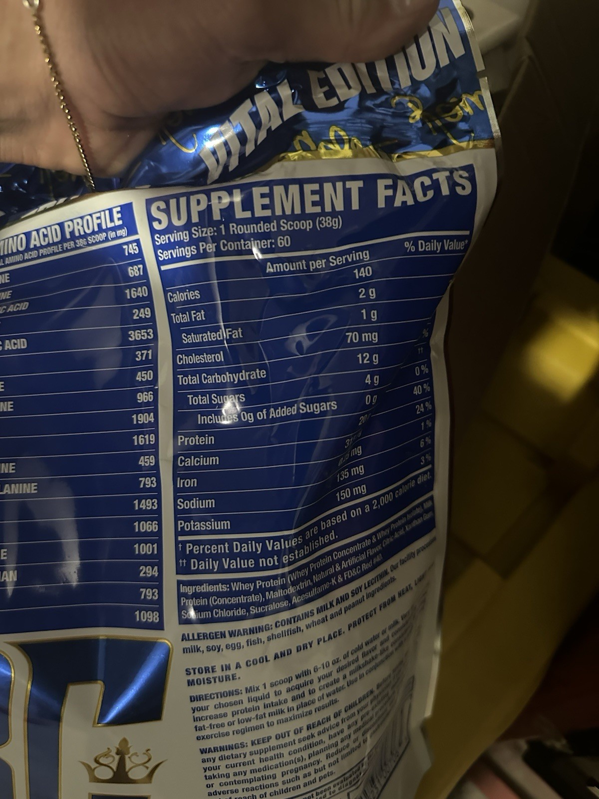 Ronnie Coleman Vital Edition Whey Protein Powder, Strawberry Milkshake, 5 lb7/26