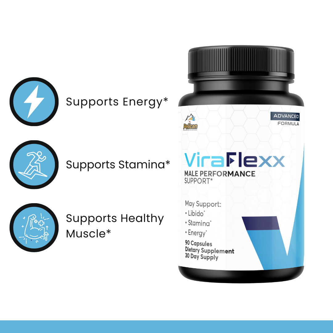 ViraFlexx- Bodybuilding & Men’s Health Support- 3 Bottles- 270 Capsules