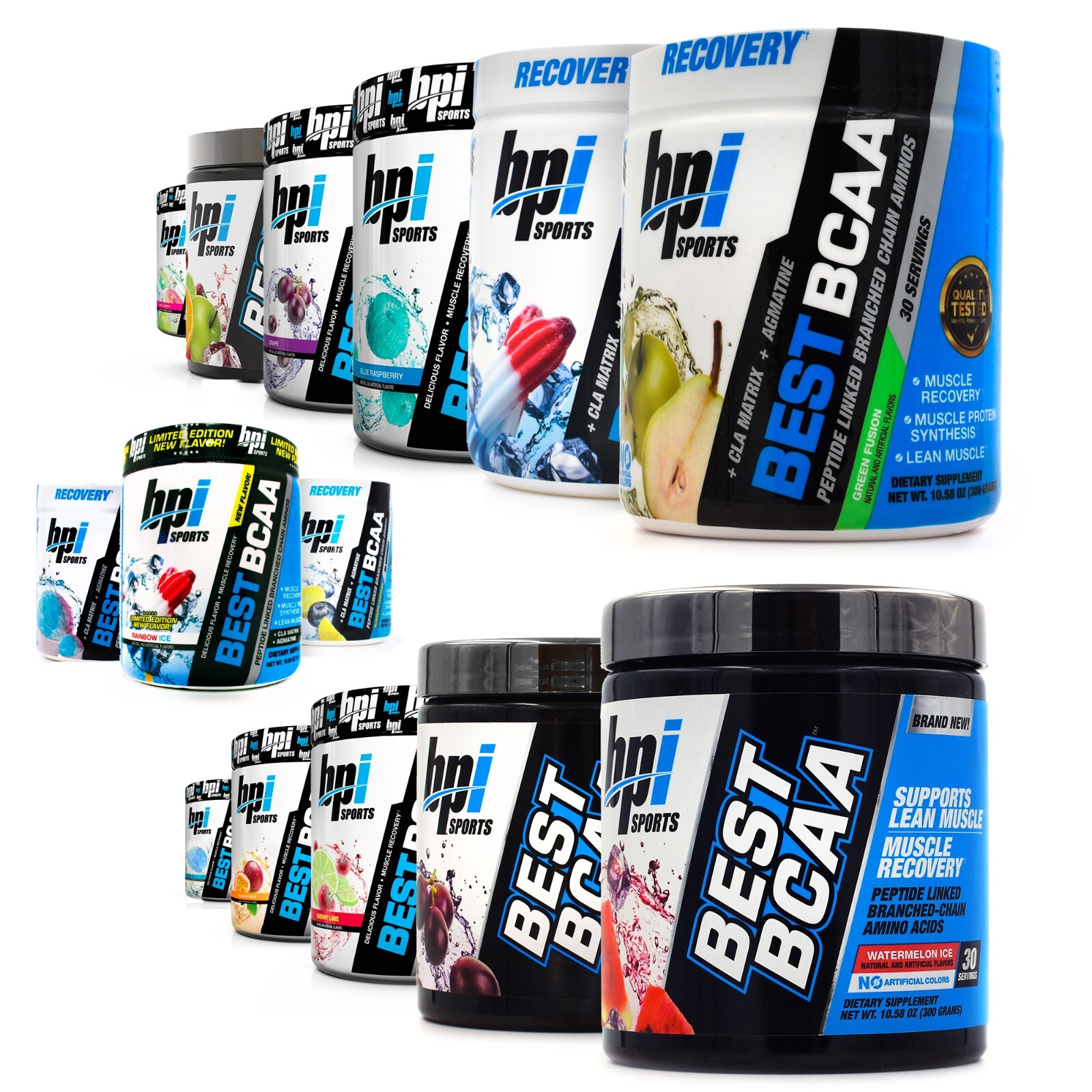 BPI Sports BEST BCAA Amino Acid Powder for Muscle Recovery PICK A FLAVOR 30srv