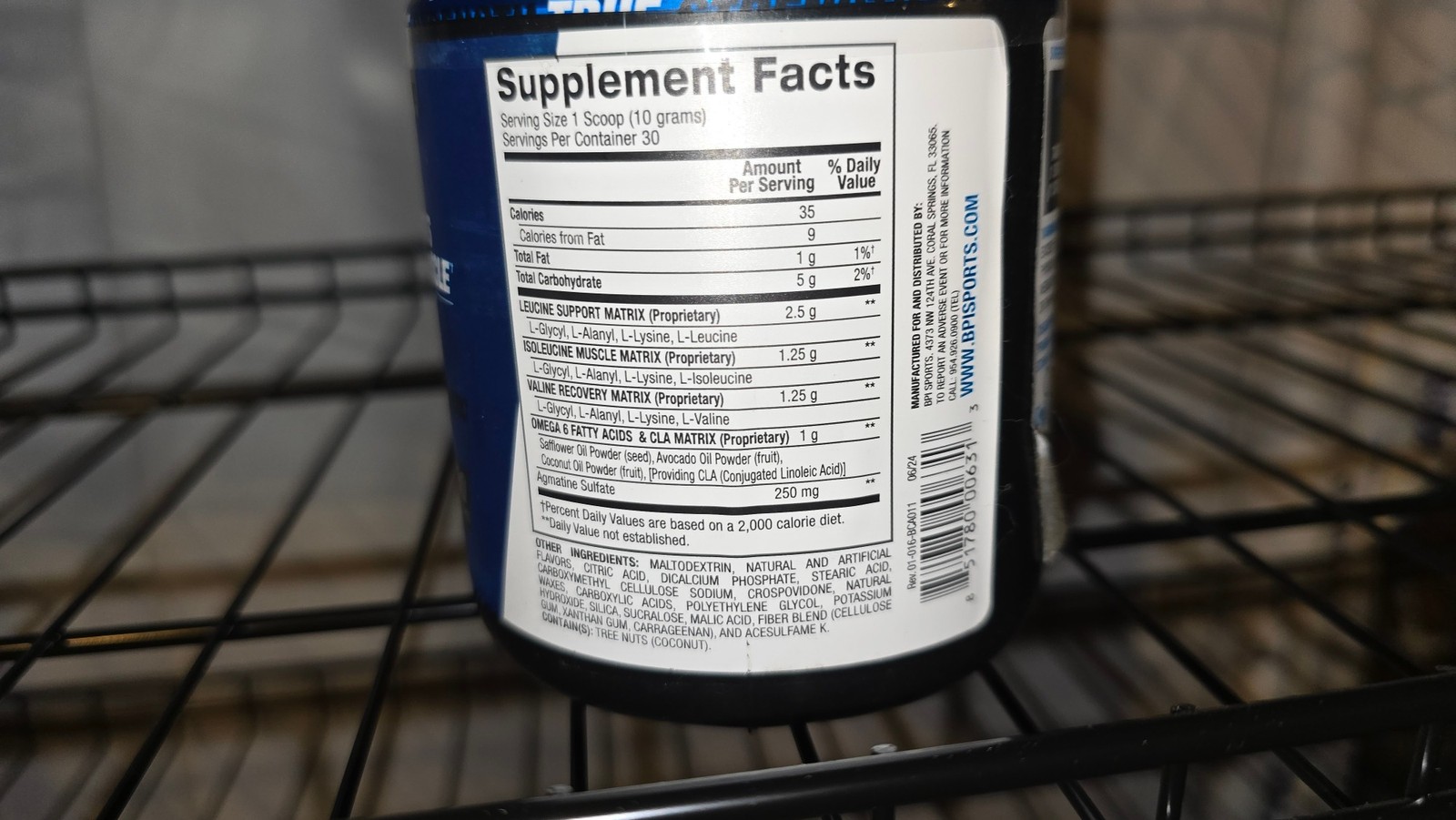 BPI Sports Best BCAA Passion Fruit Muscle Recovery 30 Servings Exp 09/27