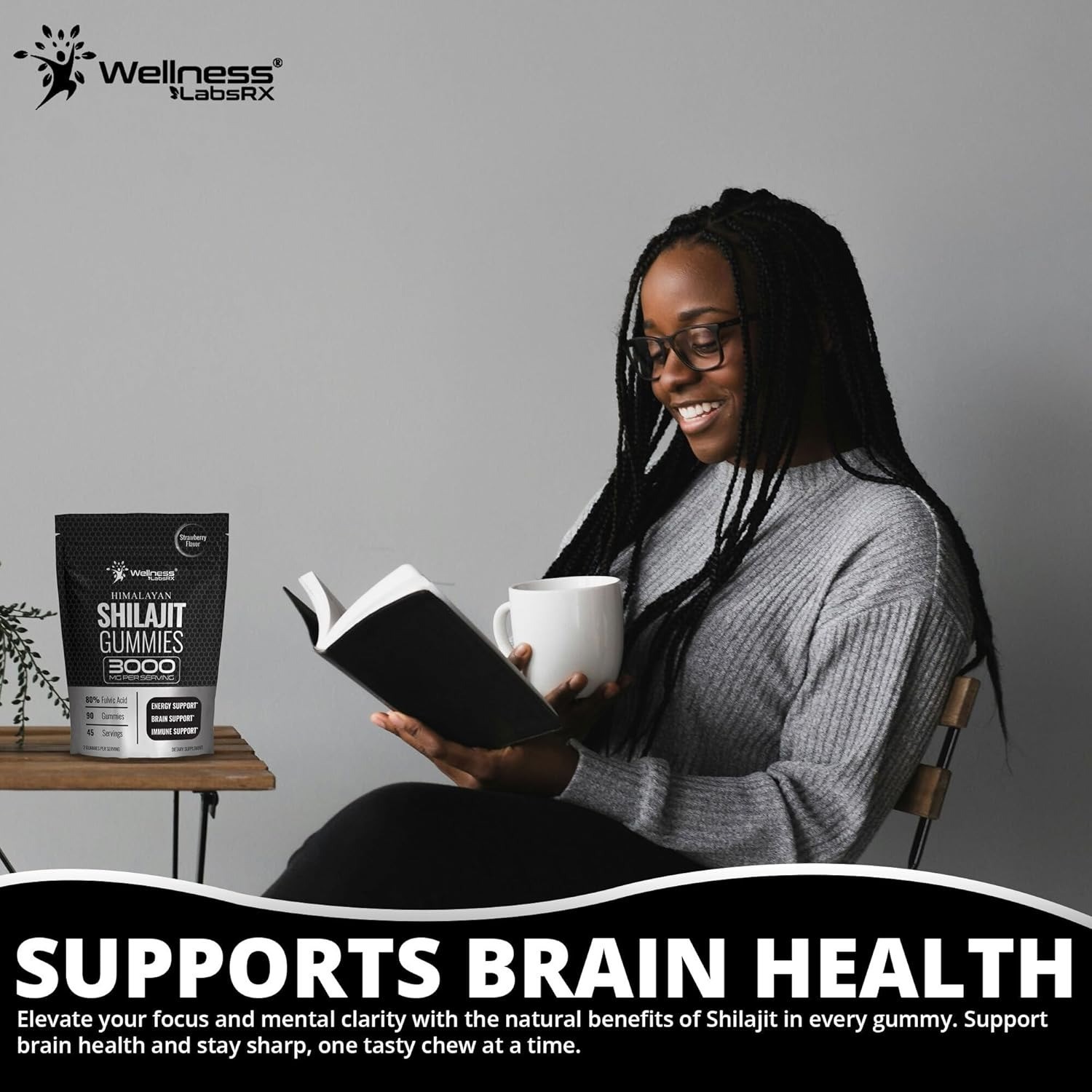 Shilajit-Gummies 3000mg – Energy, Immune & Brain Support | 90 Ct | Men & Women