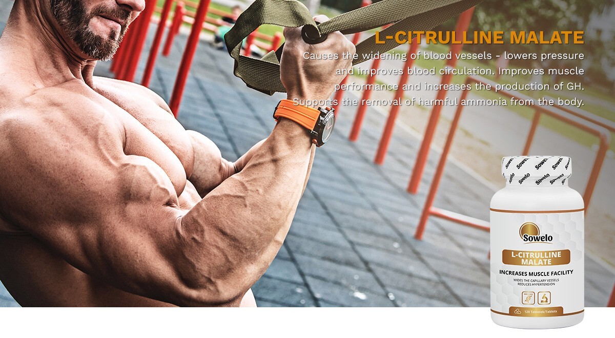 L-Citrulline Malate 1000mg Tablets – Muscle Pump & Performance Support – Sowelo