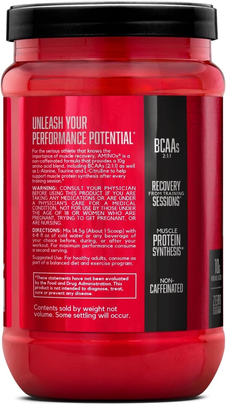 Amino X BCAA Muscle Recovery Powder – 10g Amino Acids, Watermelon, 30 Servings