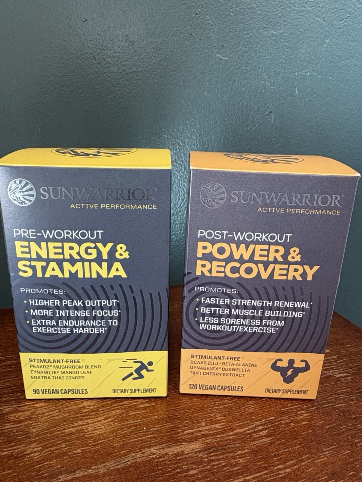 Sunwarrior Pre and Post Workout Capsules For Man