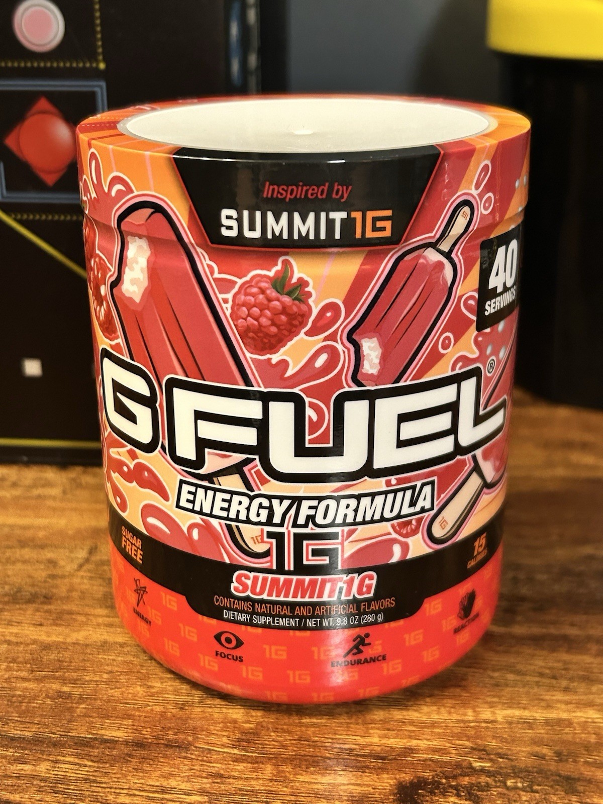 G FUEL Pac-Man Collector’s Box, Shaker Cup & Summit1G Tub Bundle