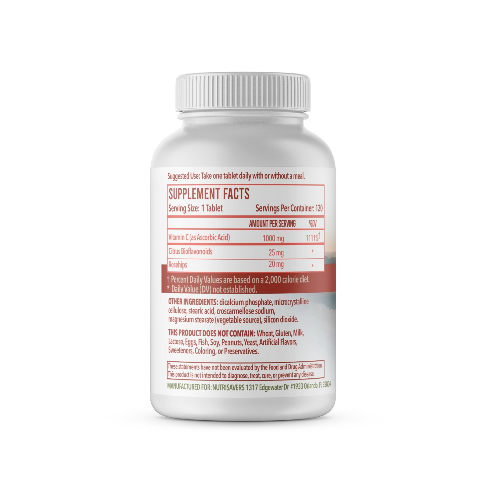 Nutrisavers Vitamin C Ascorbic Acid 1000 MG -High Absorption Dietary Supplement