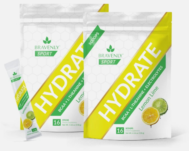 Hydrate – Lemon Lime Electrolyte Drink Mix | 16‑Serving Bag or 16 Stick Packs