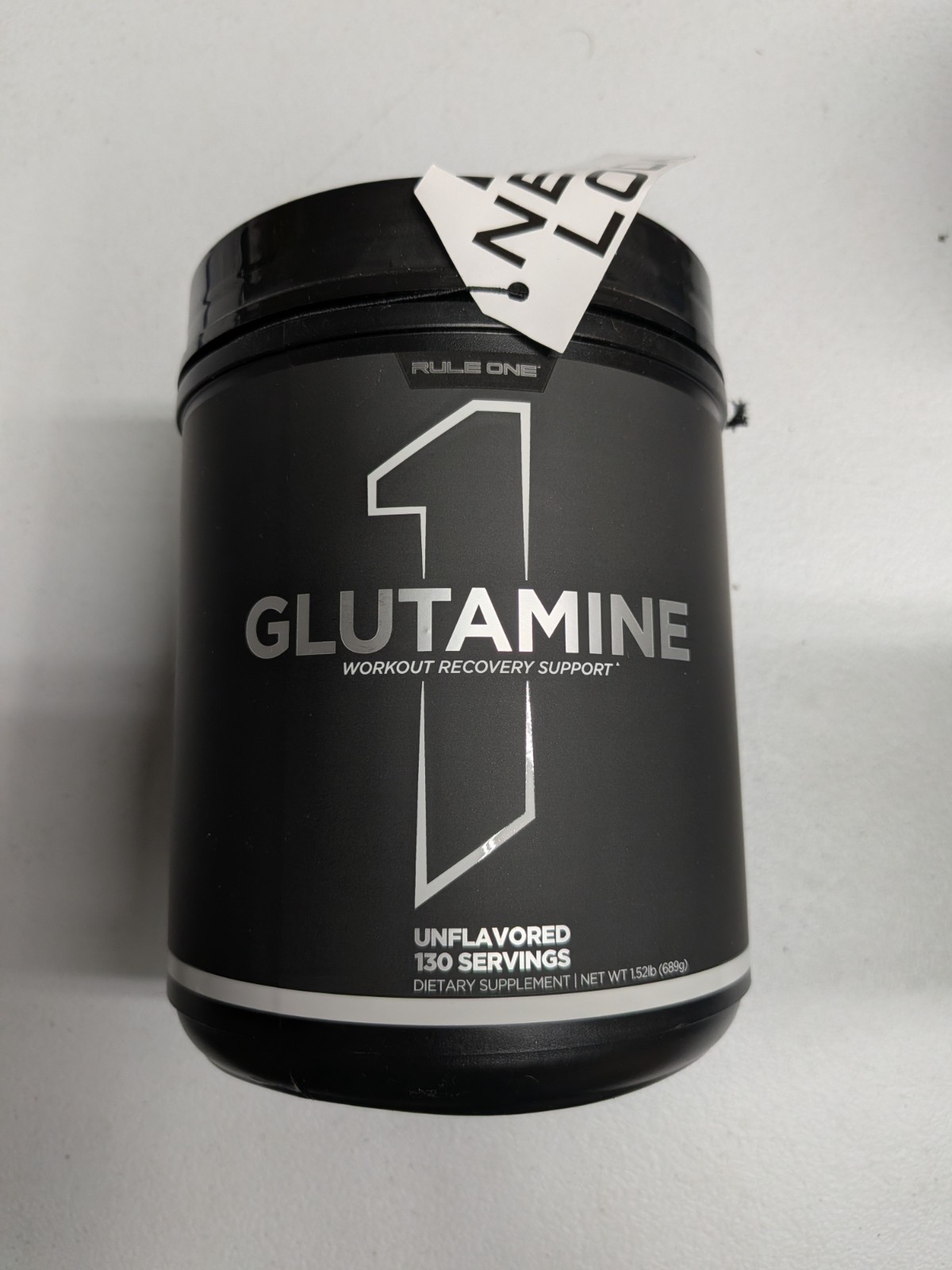 Rule 1 Glutamine Unflavored 130 Servings 5g L-Glutamine Recovery Support 05/2026