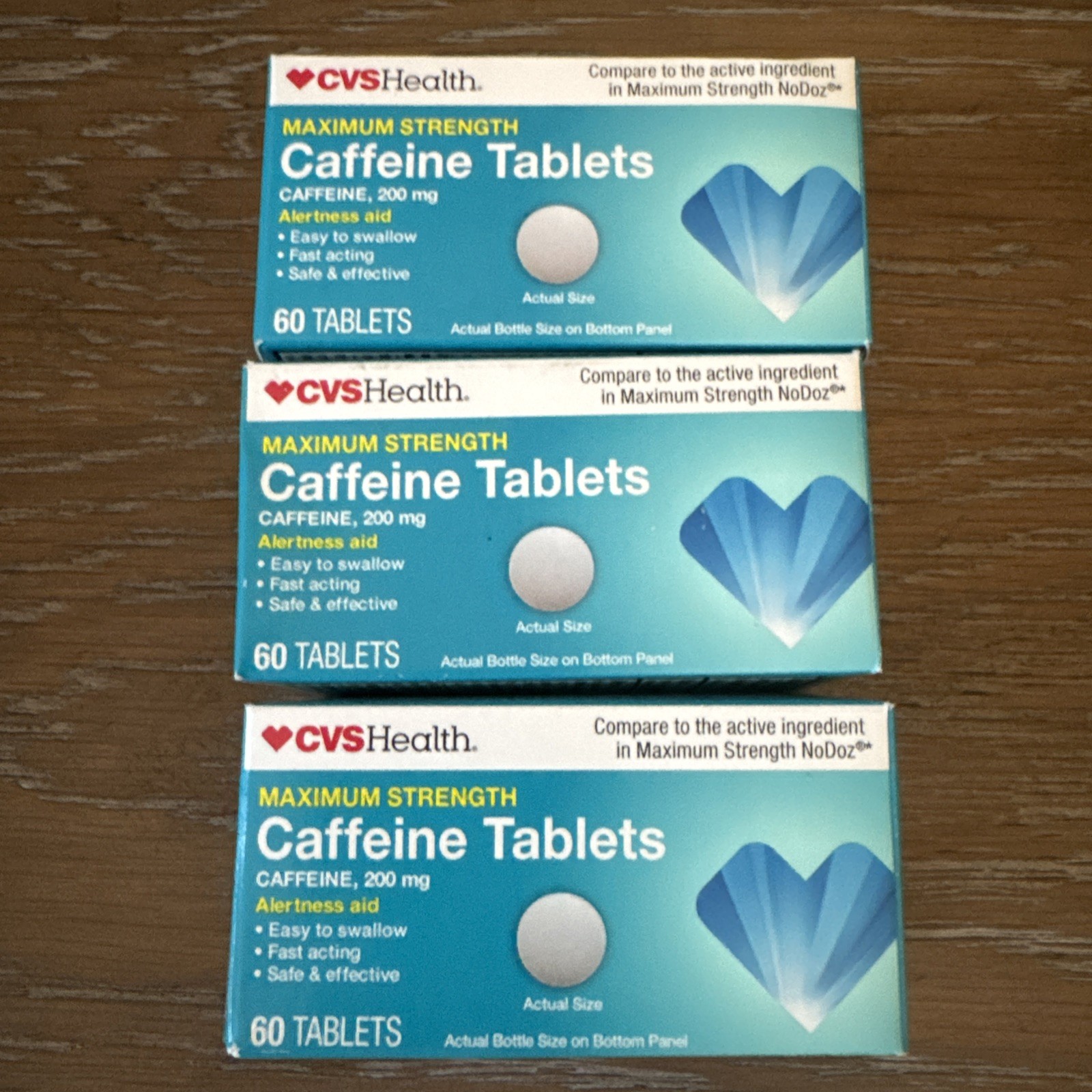 3 pack! CVS Caffeine Pills 80 Tablets per pack! 200mg Per Serving – Alertness