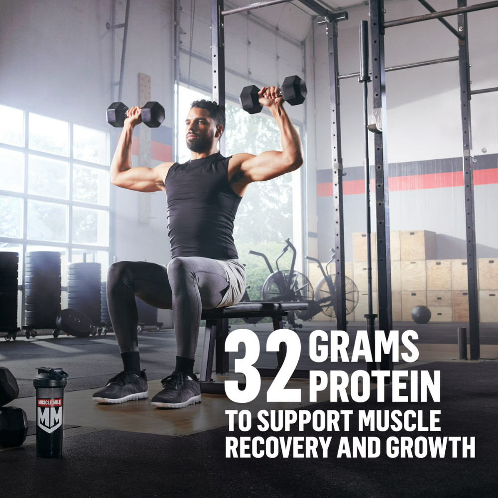 (2 Pack) Muscle Milk Genuine Protein Powder, Vanilla, 32g Protein, 1.9lb, 30.9oz