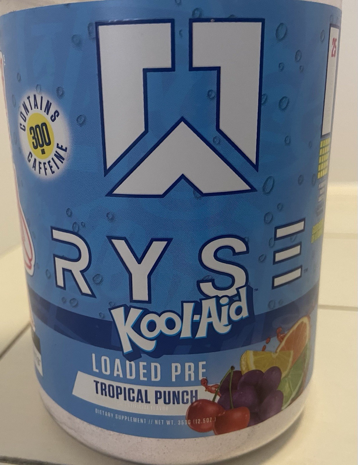 RYSE Pre Workout Kool Aid Tropical Punch 25 Servings with Scoop