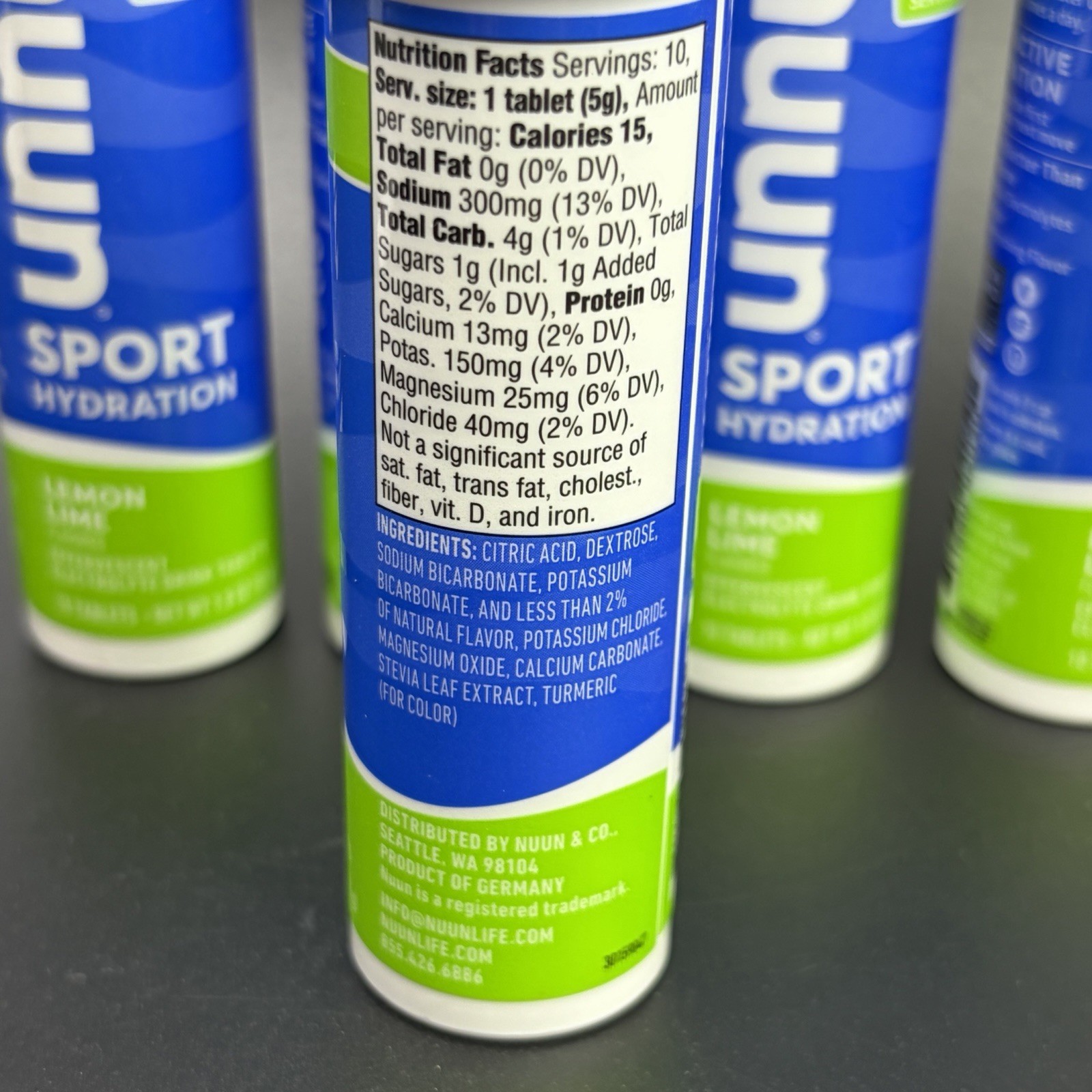 Nuun Sport Electrolyte Tablets Lemon Lime – 80 Count Pack (8 Tubes) EXP 6/26