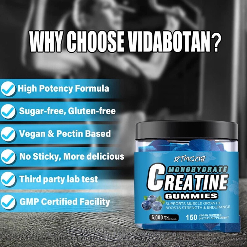 150x Counts Creatine Monohydrate Gummies – Increase Strength and Build Muscle
