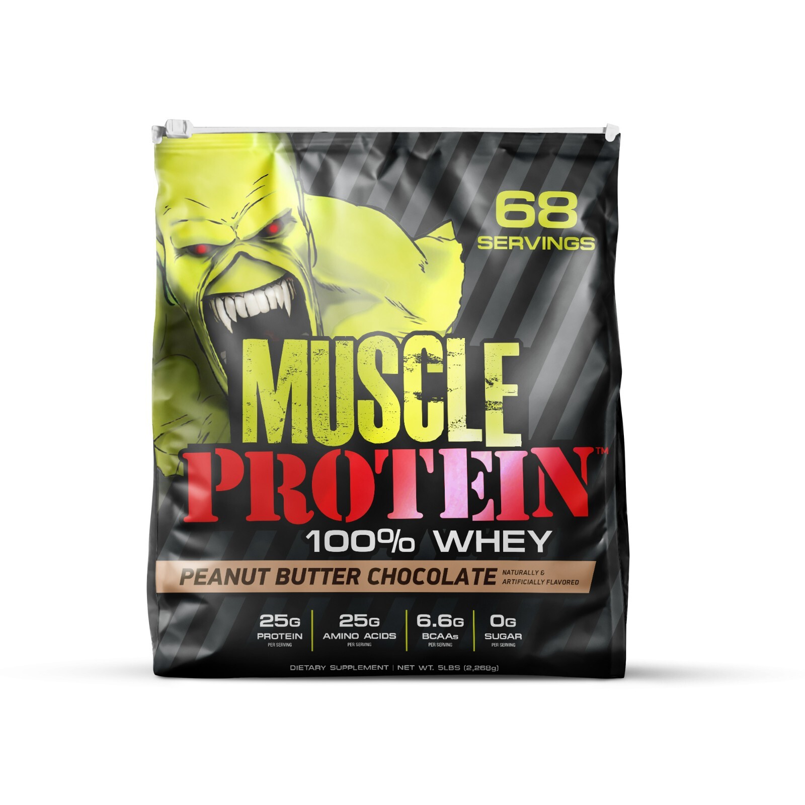 Muscle Whey Protein Powder Isolate, Gym, Bodybuilding Workout Supplement, 5LB