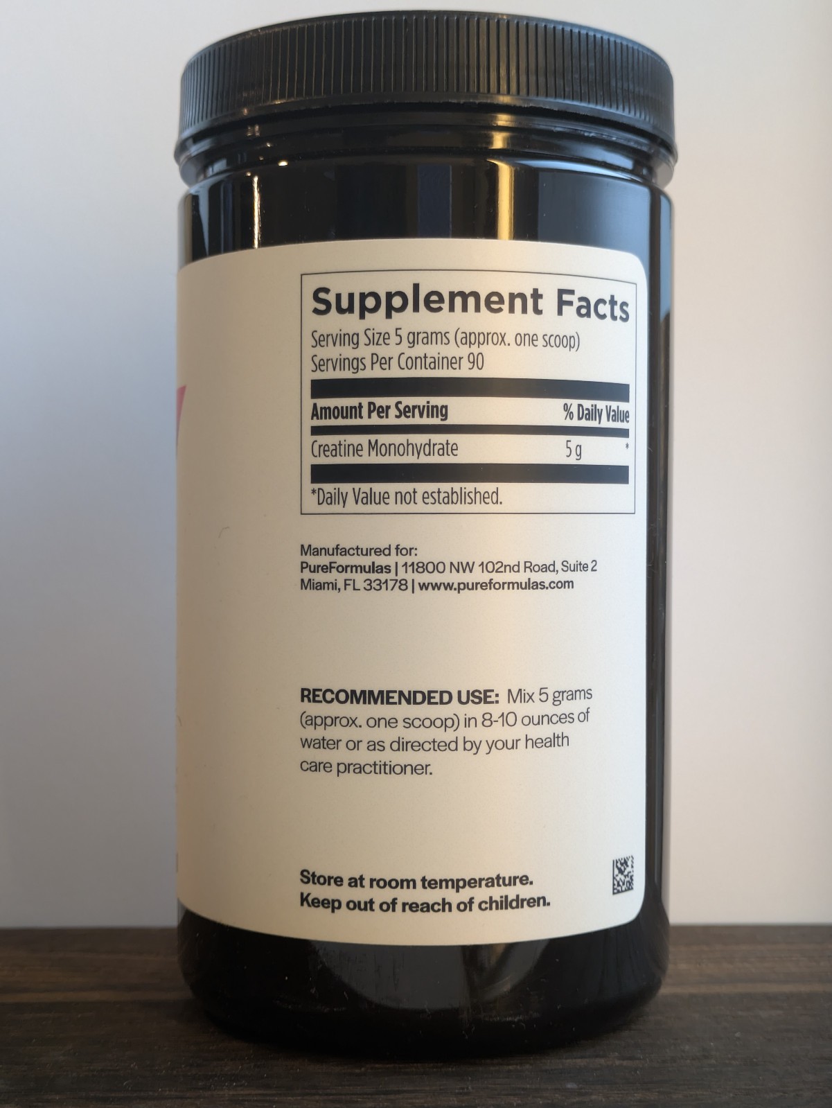 pure formulas creatine monohydrate powder 16oz exp 07/27