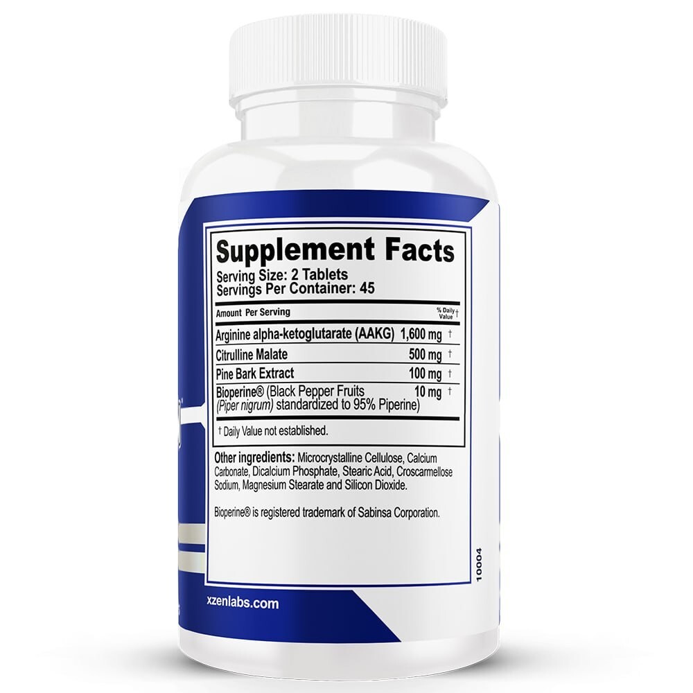 Nitric Oxide Booster Supplement – L-Arginine, L-Citrulline 2210mg Snap 90 pills