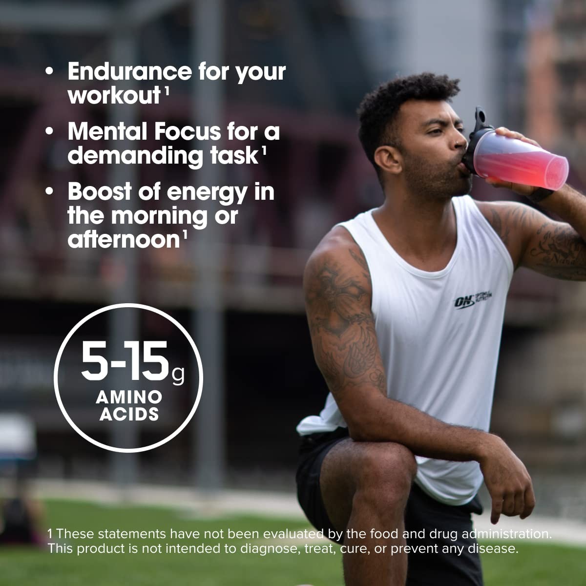 Amino Energy Pre Workout Powder – BCAA, Green Tea, Keto Friendly, Strawberry Bur