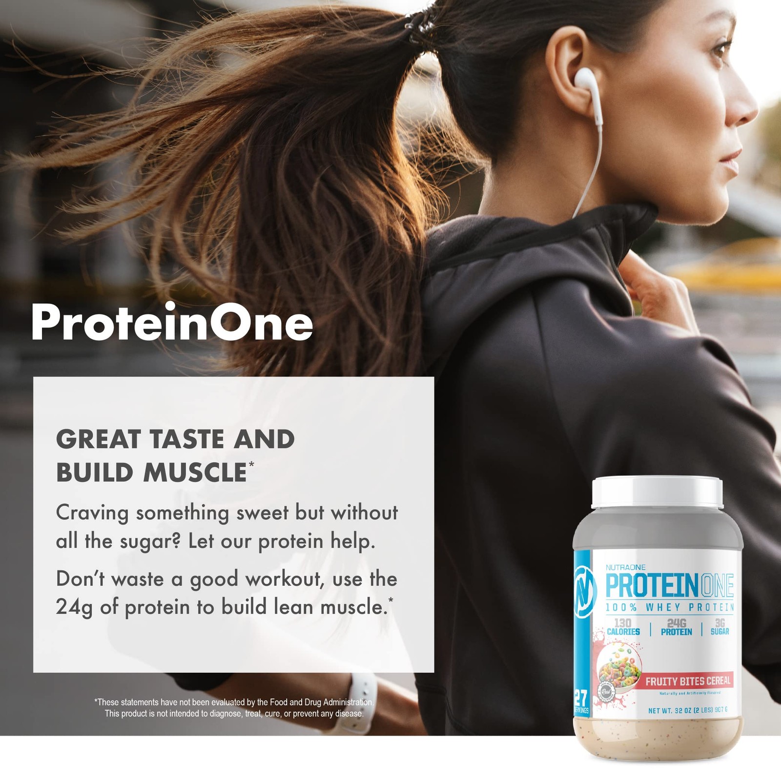 NutraOne ProteinOne Whey Protein Promote Recovery and Build Muscle with a Pro…