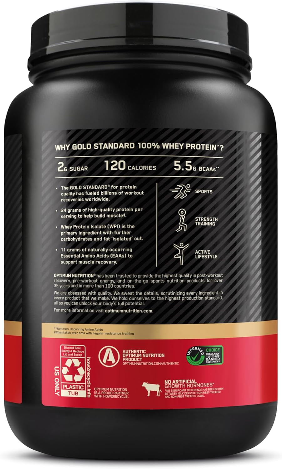 Gold Standard 100% Whey Protein Powder, Double Rich Chocolate 1.98 Pound (Packag