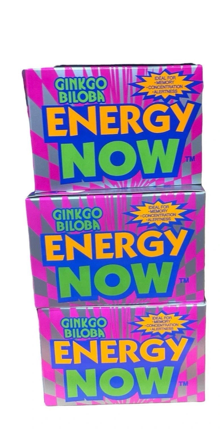 Energy Now Ginkgo Biloba Supplements 144 Packs 3 Pills In Each Pack 6 Boxes