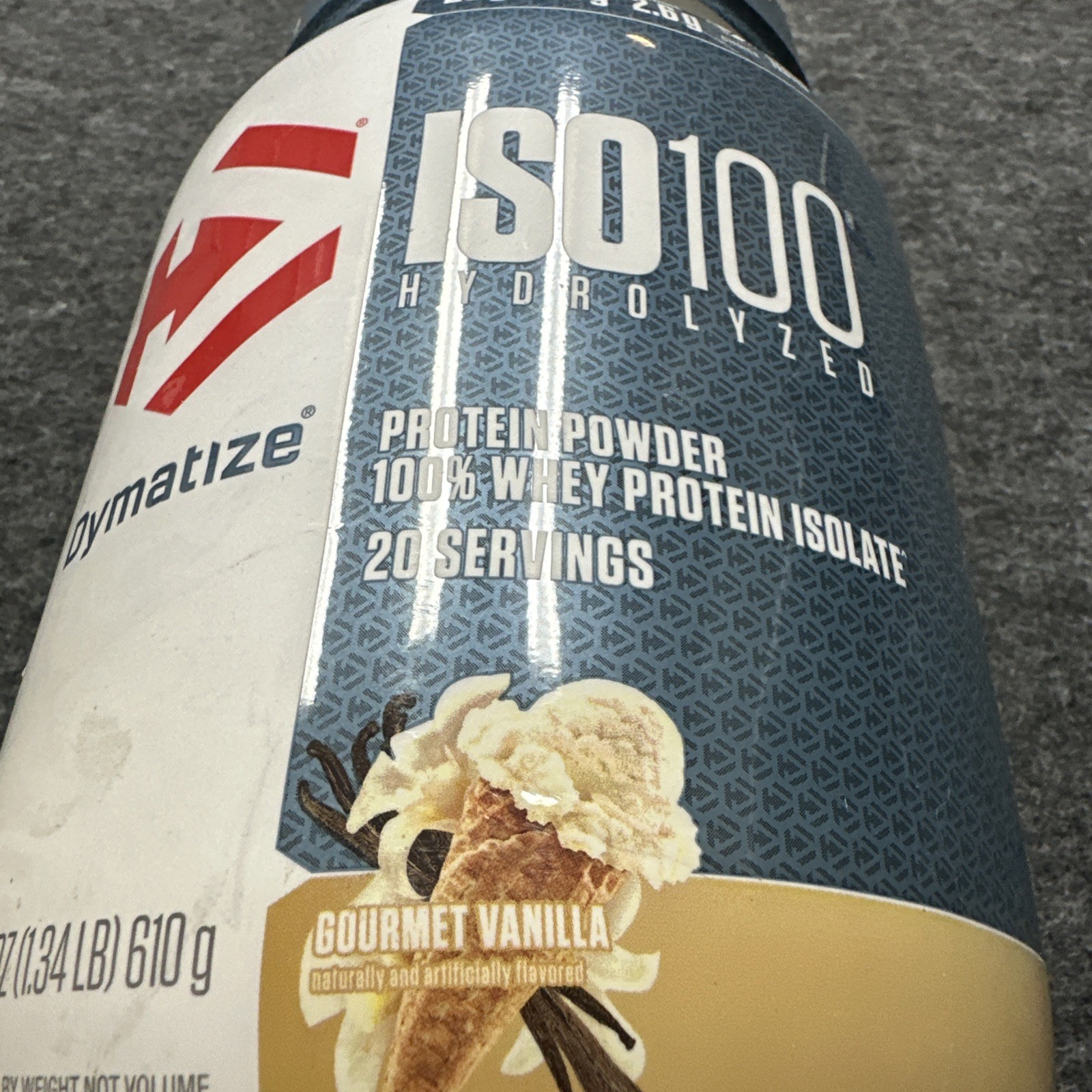 Dymatize ISO100 Hydrolyzed Whey Isolate Gourmet Vanilla 21.5oz 20Sv