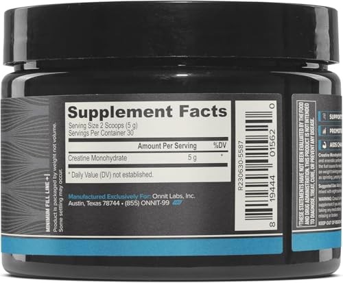 Creatine Monohydrate Powder 5g Non-GMO 30 Servings 2-Pack