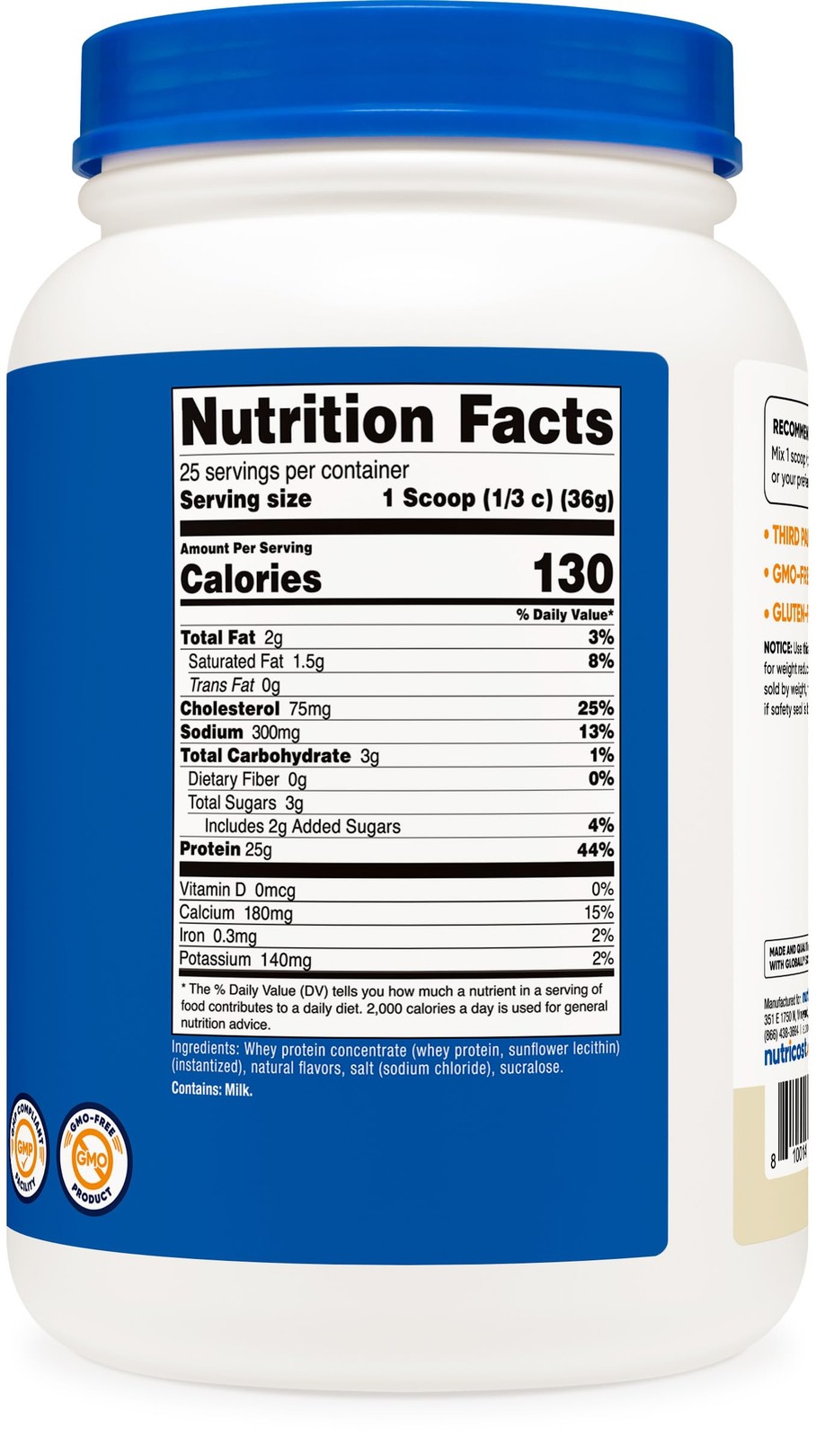 Nutricost Whey Protein Concentrate Vanilla 2Lbs