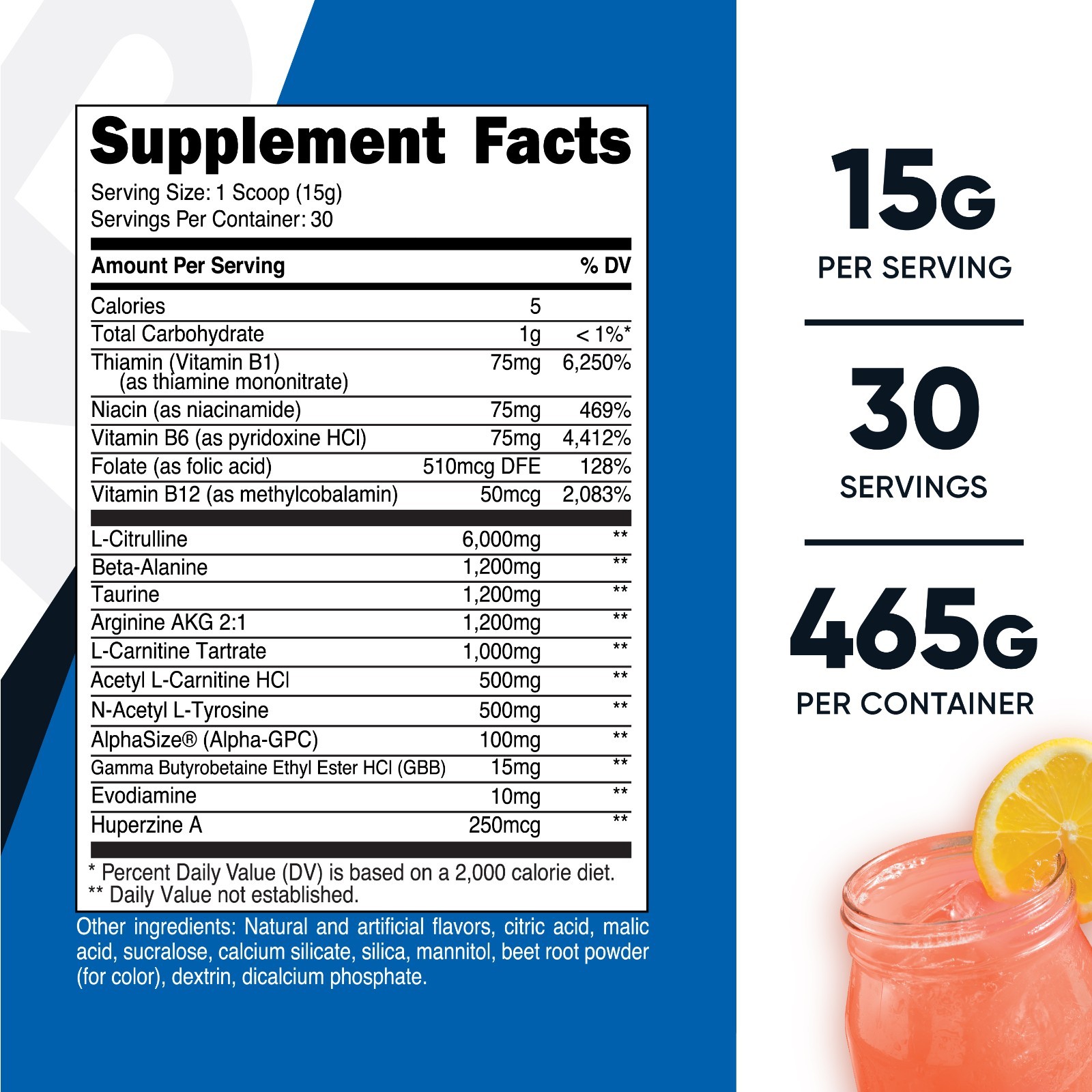 Nutricost Stim-Free Pre-Workout, 30 Servings (Pink Lemonade)