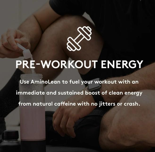 RSP Nutrition AminoLean Energy Pre Workout Powder 5g Vegan Amino Acids Exp 03/27