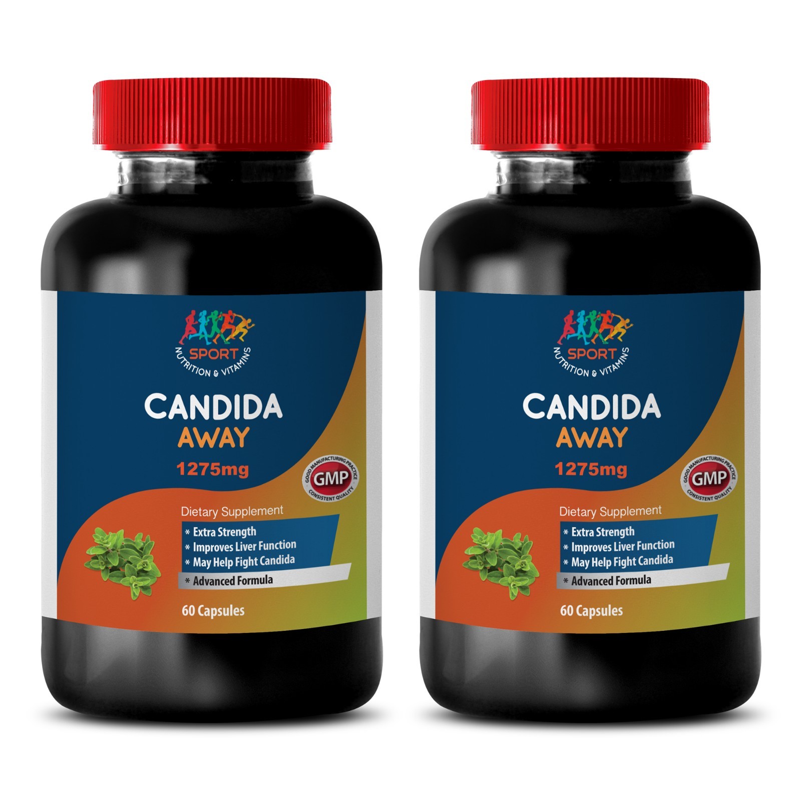 CANDIDA AWAY Yeast Infection Antibacteral Probiotic 2 Bottles-120 Capsules