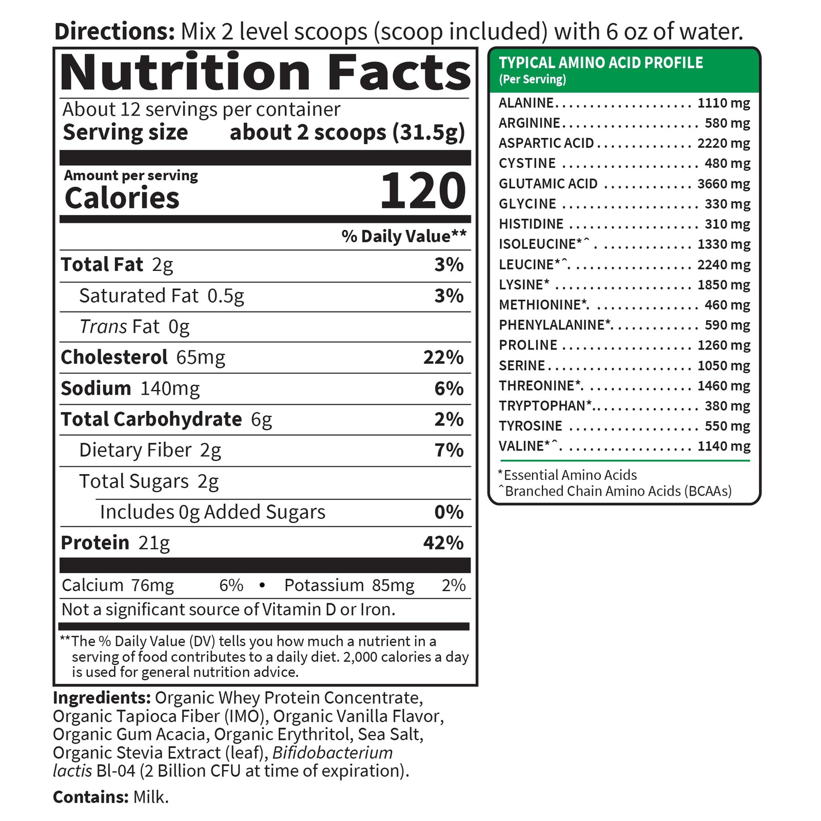 Garden of Life Grass Fed Whey Protein Powder Vanilla – 21g Protein for Women & M
