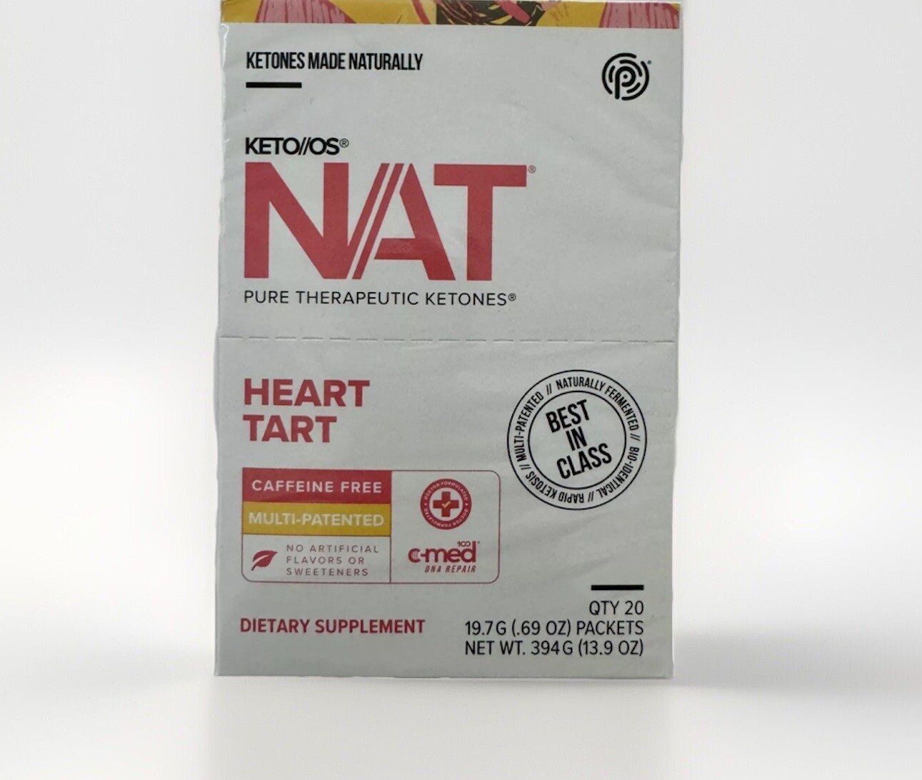 Pruvit Ketones NAT 20 Packets HEART TART Caffeine Free/ FREE SHIPPING