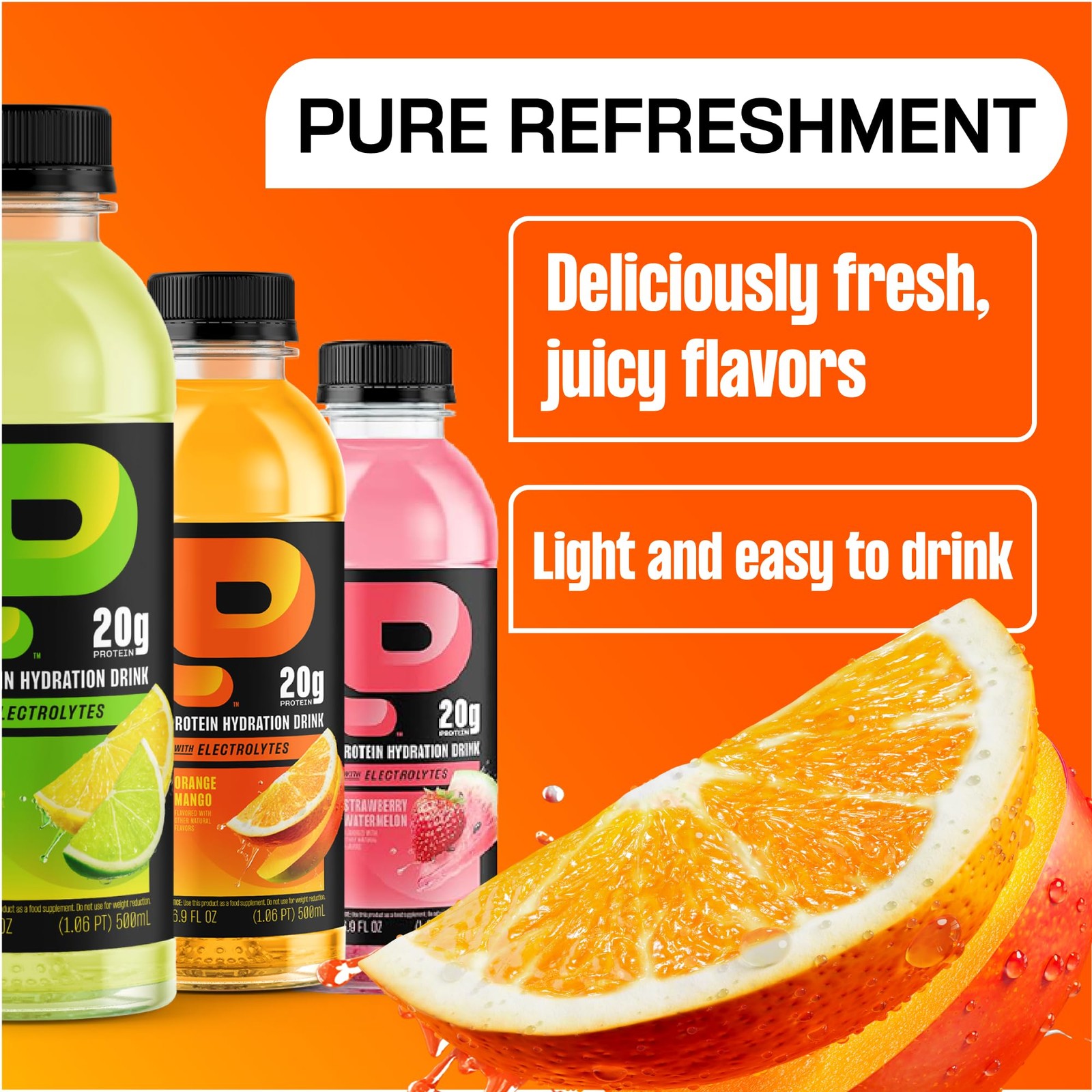 Protein2o Hydration Drink – 2-in-1 Liquid Clear Whey 16.9 Fl Oz (Pack of 12)