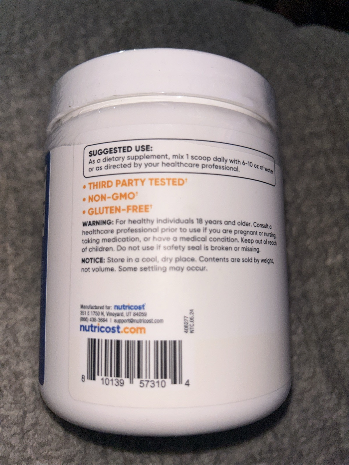 Nutricost L-Carnitine Tartrate Powder (250 Grams) – 1 Gram per Serving