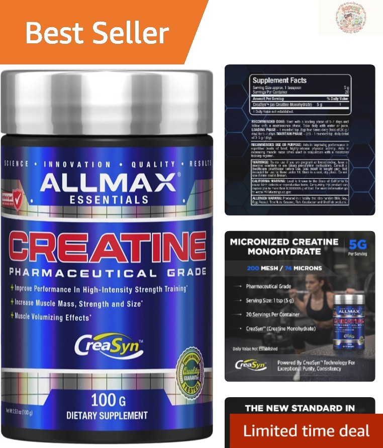 100g Ultra-Fine Creatine Monohydrate – Supports Muscle Growth & Performance