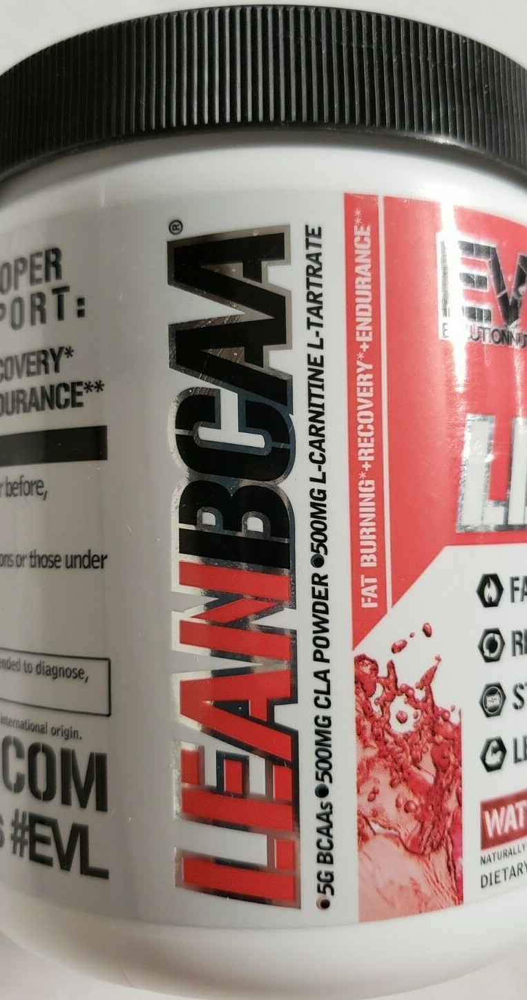 Evlution Nutrition LeanBCAA – Stimulant Free – Watermelon – 30 Servs – Ex 9/2024