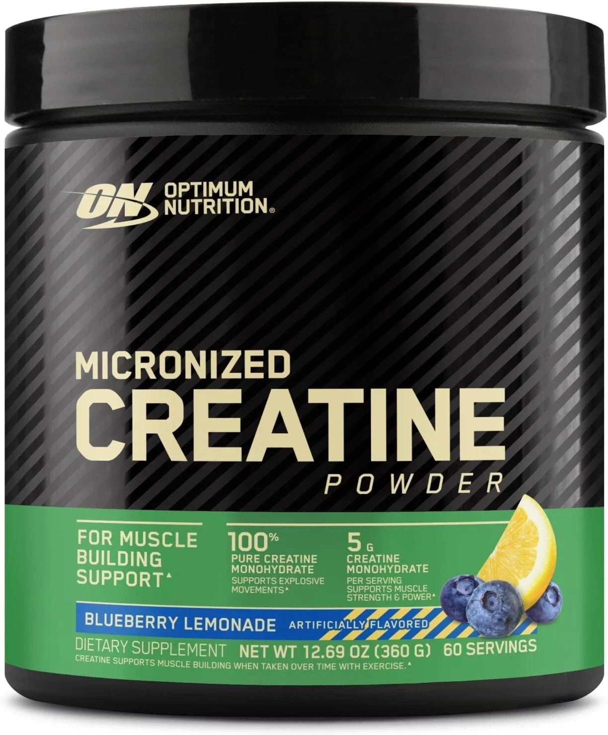 2X Optimum Nutrition Micronized Creatine Powder BlueBerry Lemonade 12.69 oz