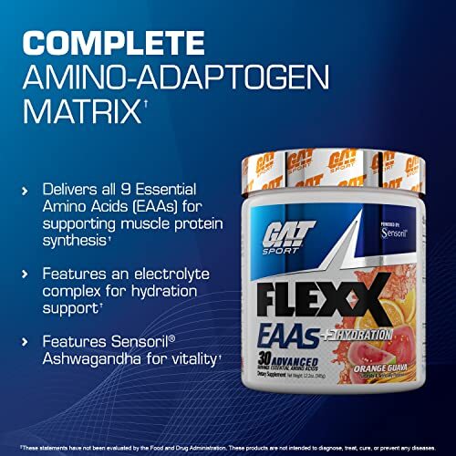 GAT SPORT Flexx EAAs + Hydration, Advanced Essential Assorted Flavor Names