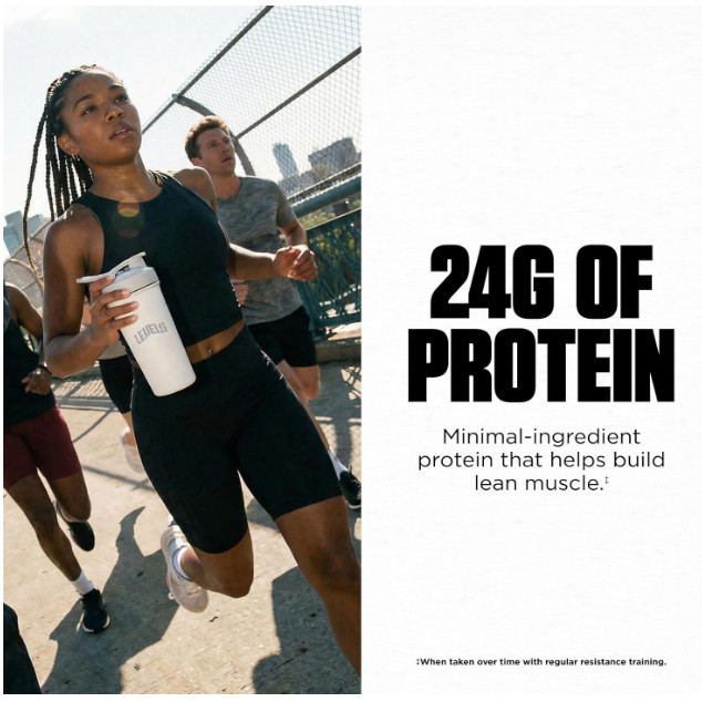 Levels Grass Fed Whey Protein Strawberry 2LB 24g Protein No Artificial