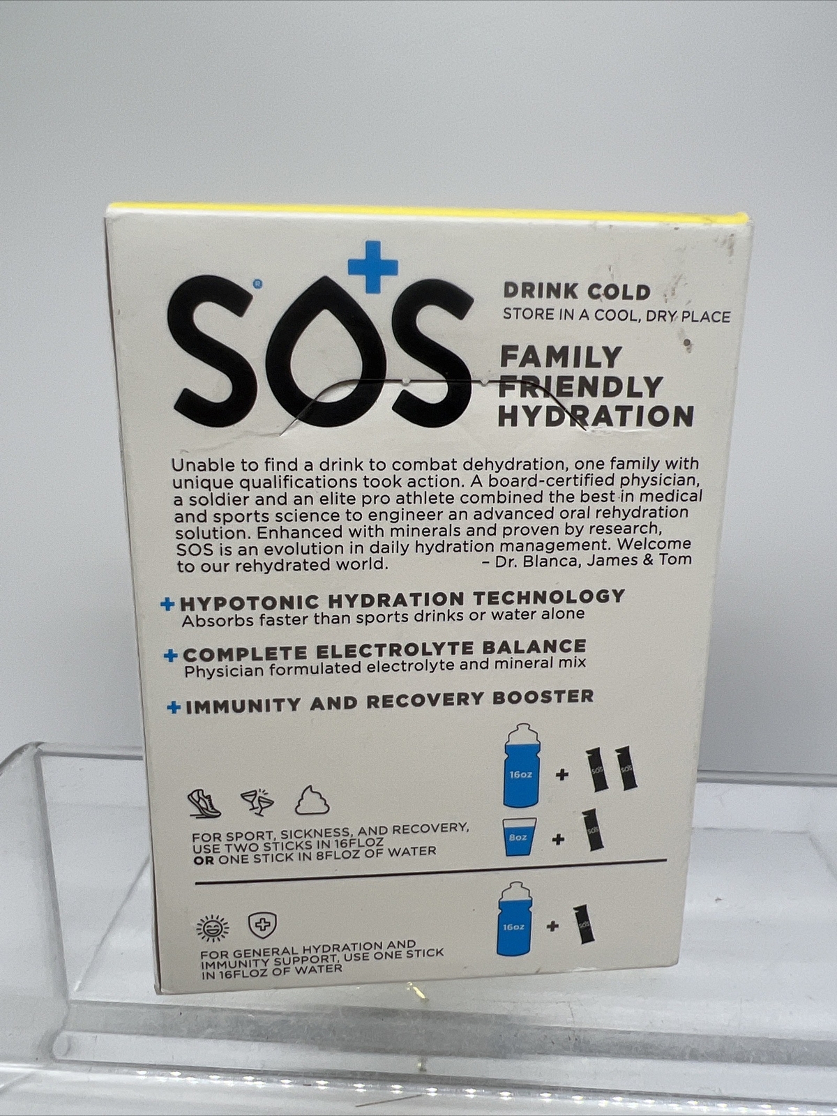 SOS Lemon Lime Electrolyte & Mineral Drink Mix 10 SERVINGS COMBINE SHIPPING